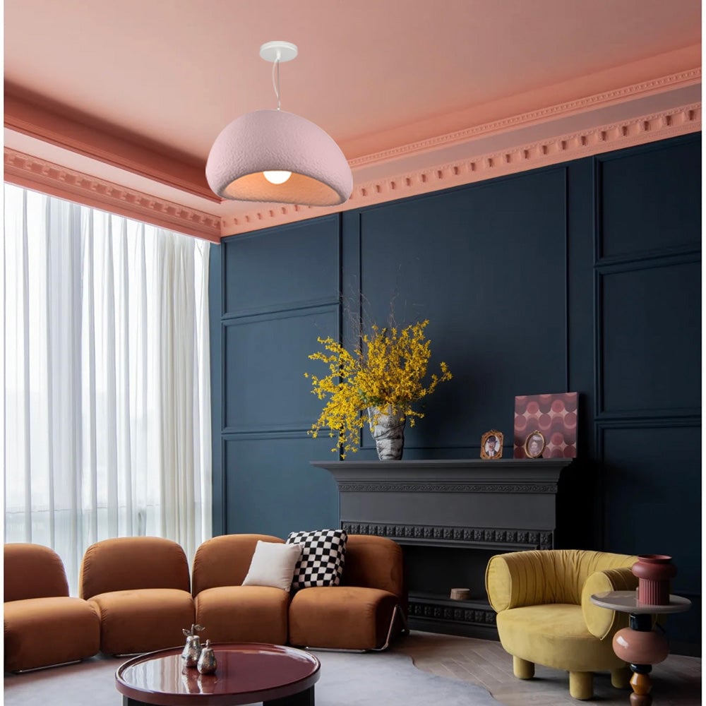 Byers Wabi-Sabi Spherical Cloud Pendant Light, Gray/White/Pink/Blue - Lumpaz