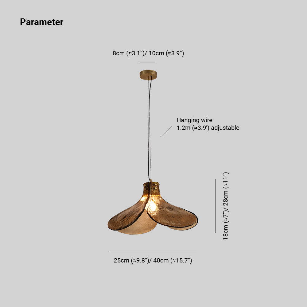 Carins Handmade Retro Glass Pendant Light, Four-Leaf Flower - Lumpaz