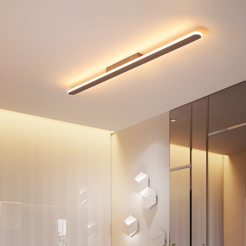 Leigh Modern Linear Minimalist Mirror Front Metal Wall Lamp, Gold - Lumpaz
