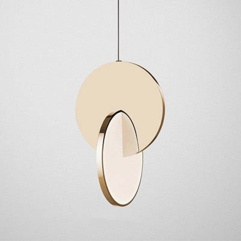 Welsh Pendant Light, Disc, Gold/Silver - Lumpaz