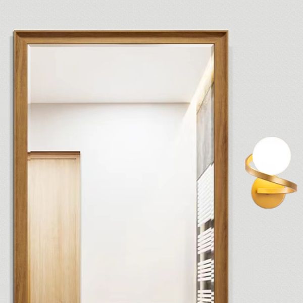 Nordic Globe Glass Vanity Wall Lamp, Gold/Black, Bedroom - Lumpaz