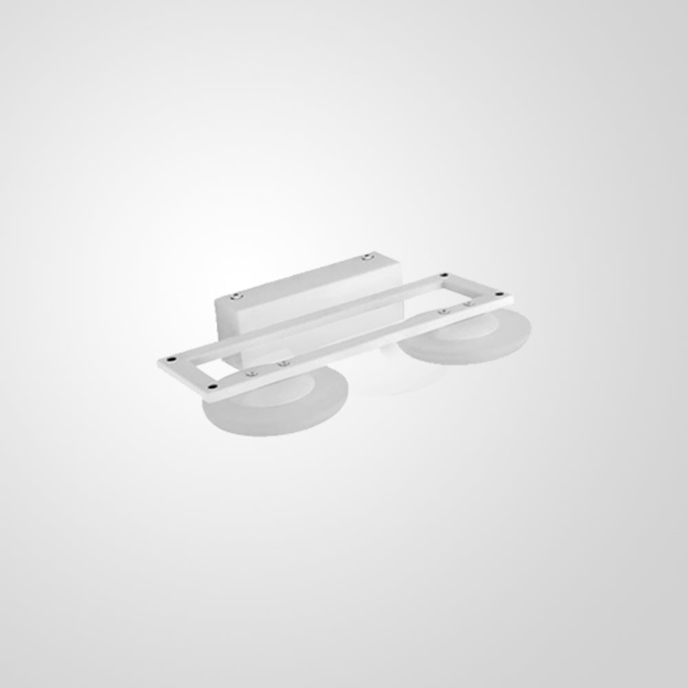 Leigh Modern Square Metal/Acrylic Wall Lamp, White, Bathroom - Lumpaz