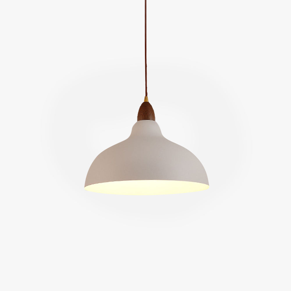 Morandi Modern Bowl-shaped Metal Pendant Light, Black/White - Lumpaz