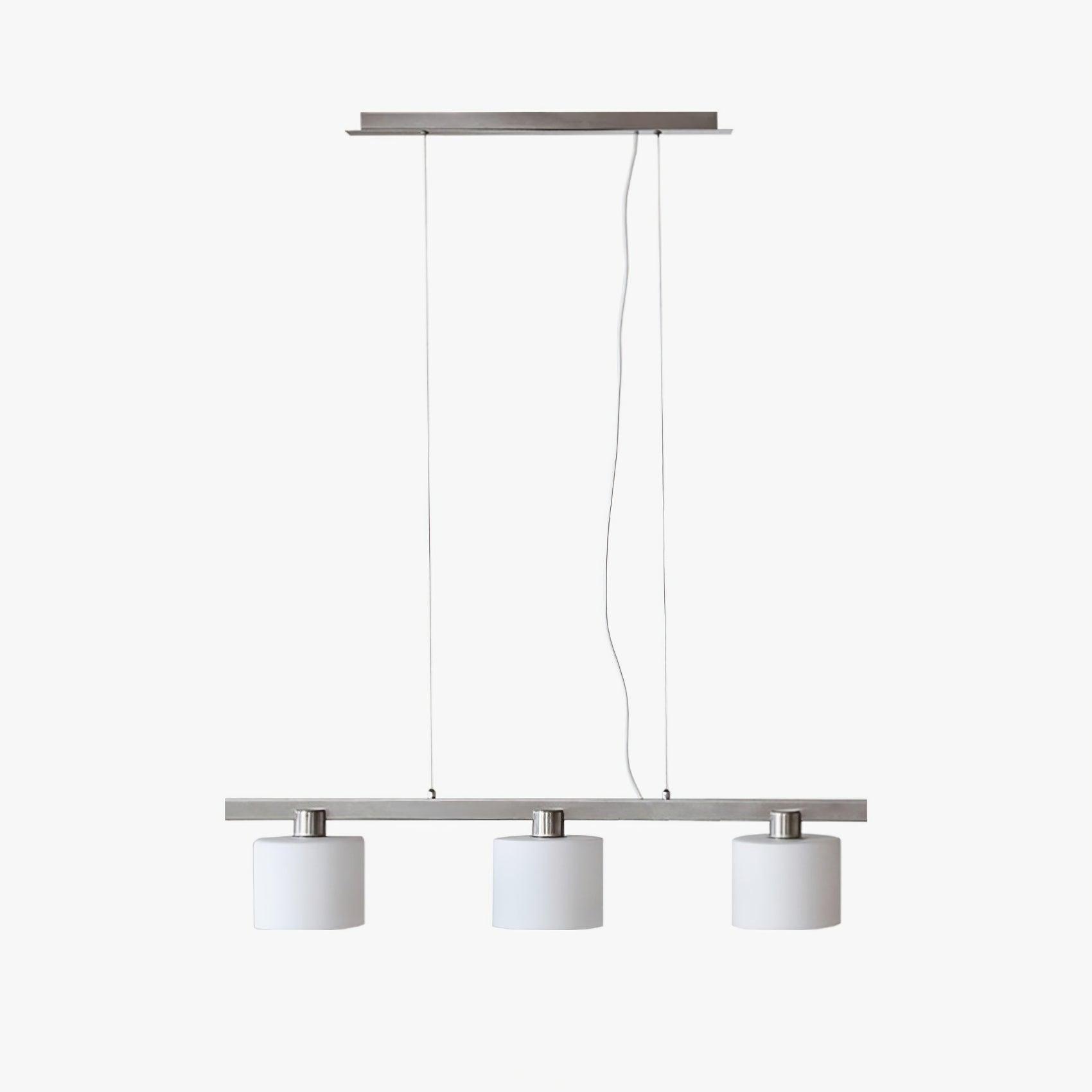 Zaid White Cluster Pendant Light, 3 Heads, Metal/Glass - Lumpaz