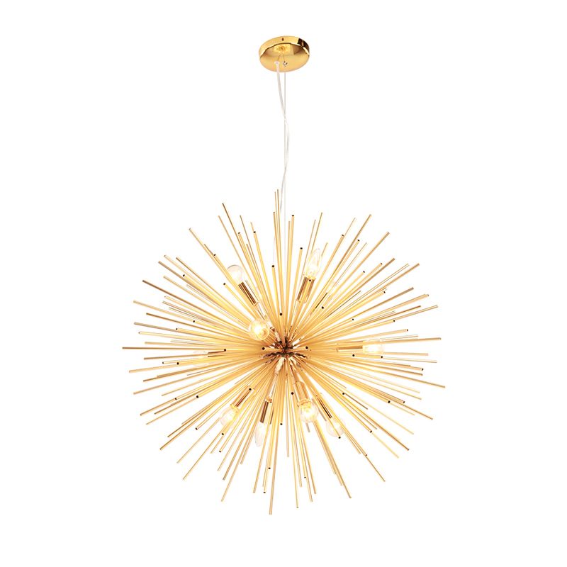 Modern Designer Starburst Pendant Light, Gold - Lumpaz