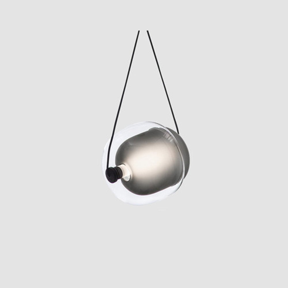 Hailie Modern Bubble Glass Pendant Light, Blue/Yellow/Pink/Smoky Gray/White/Clear - Lumpaz