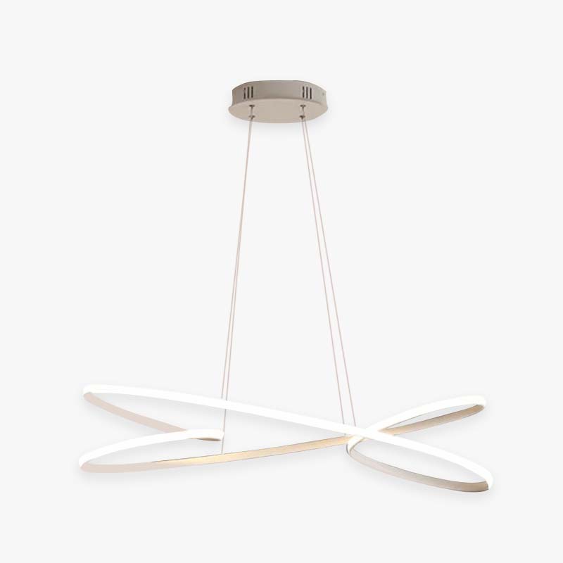 Modern Minimalist Metal Pendant Light, White/Black - Lumpaz