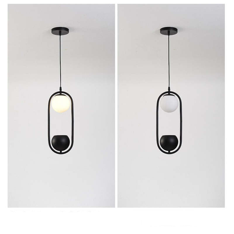 Natural Plant Pot Ball Metal Pendant Light, Black/Green - Lumpaz