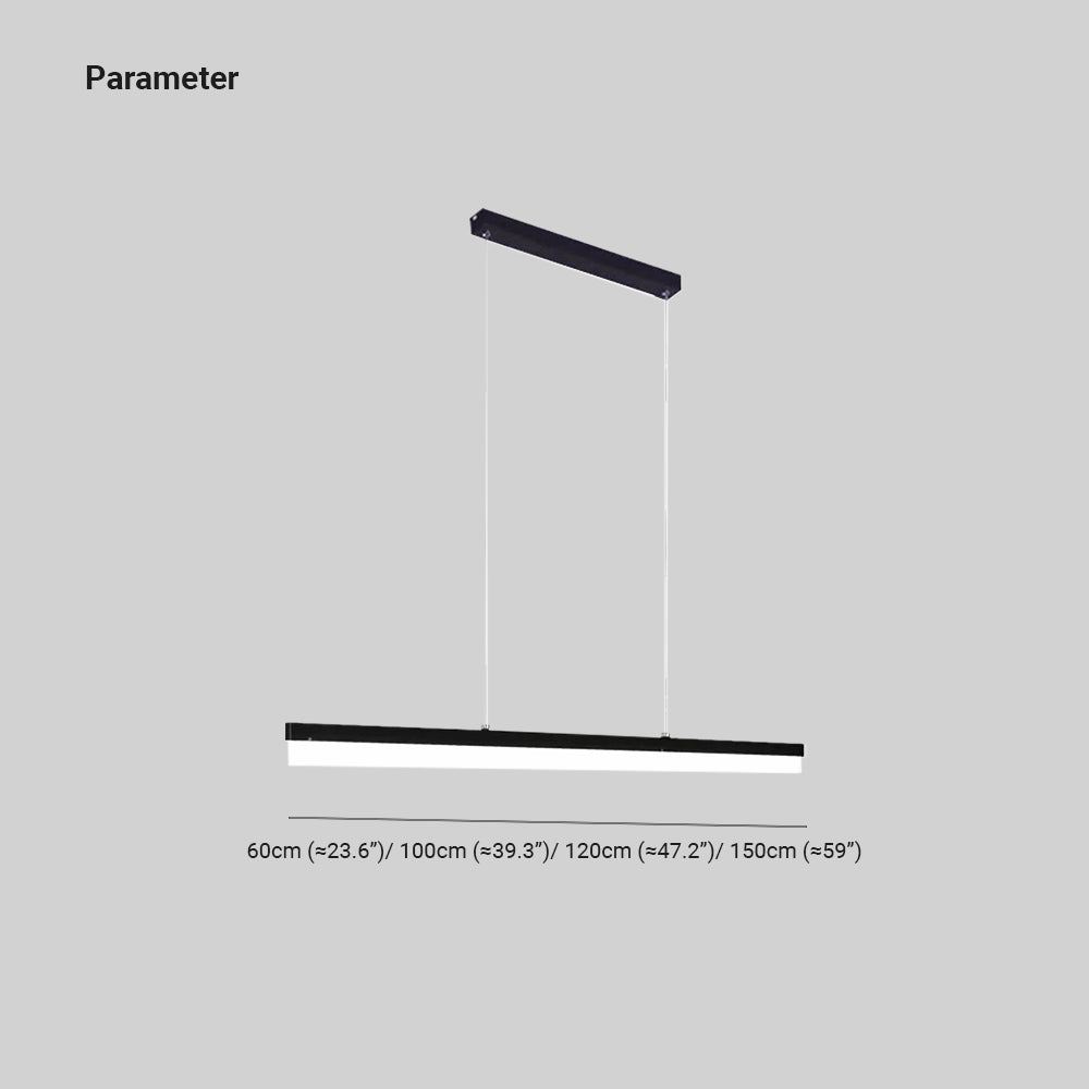 Edge Modern Linear Metal/Acrylic Pendant Light, White/Black - Lumpaz