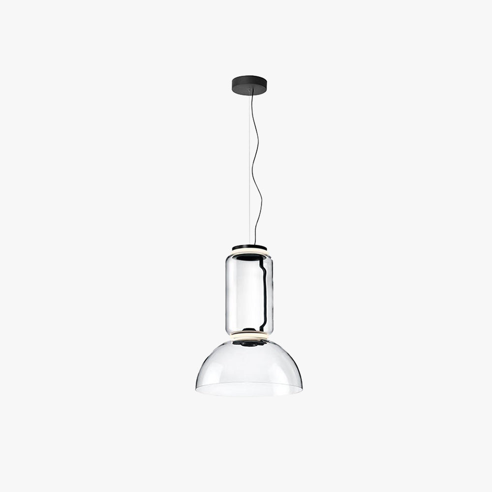 Hailie Minimalist Combination Glass Pendant Light, Clear - Lumpaz