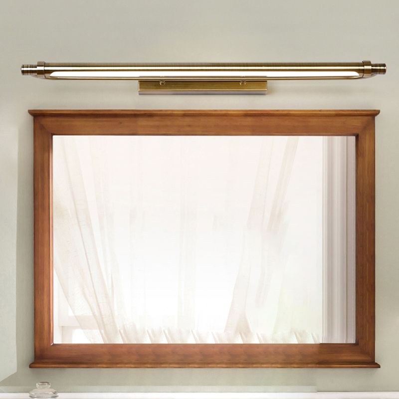 Leigh Modern Linear Metal Vanity Wall Lamp, Gold - Lumpaz