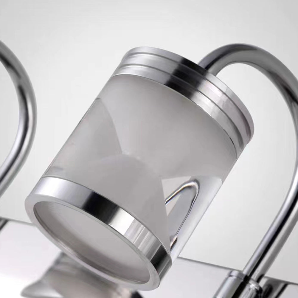 Leigh Modern Lantern Metal/Acrylic Wall Lamp, Silver - Lumpaz