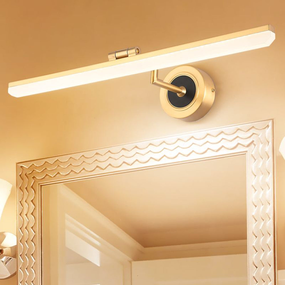 Leigh Vintage Linear Metal/Acrylic Wall Lamp, Black/Gold - Lumpaz