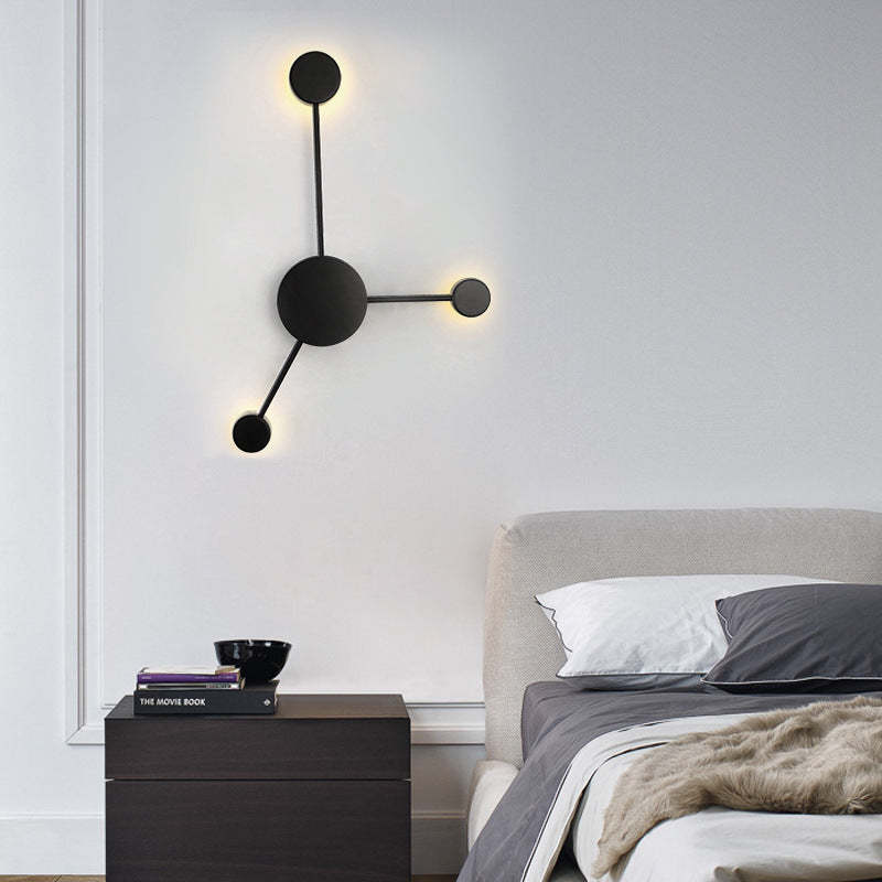 Emyr Modern Nordic Chessboard Metal Wall Lamp, Black - Lumpaz