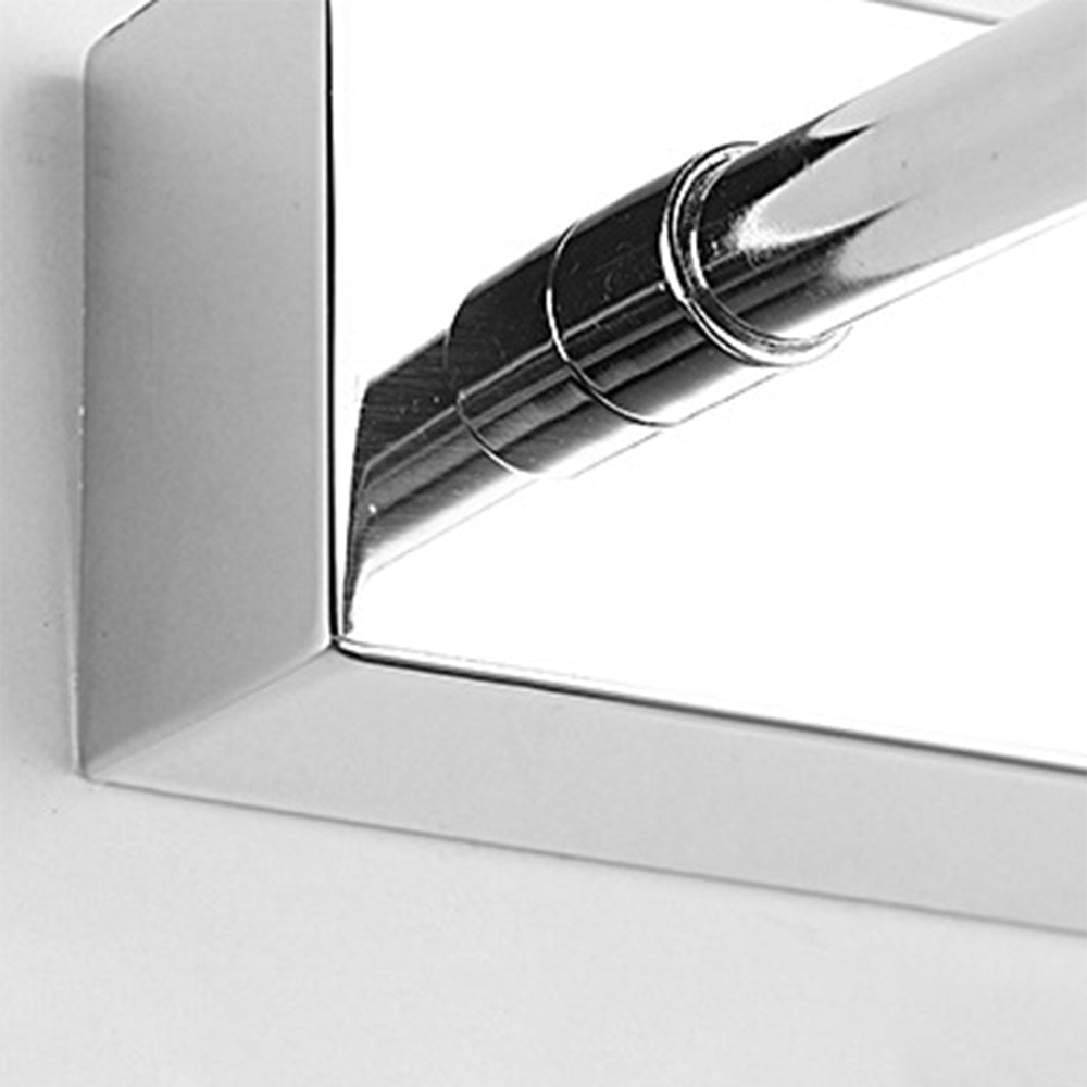 Leigh Modern Rectangular Wall Lamp,Black/Silver - Lumpaz