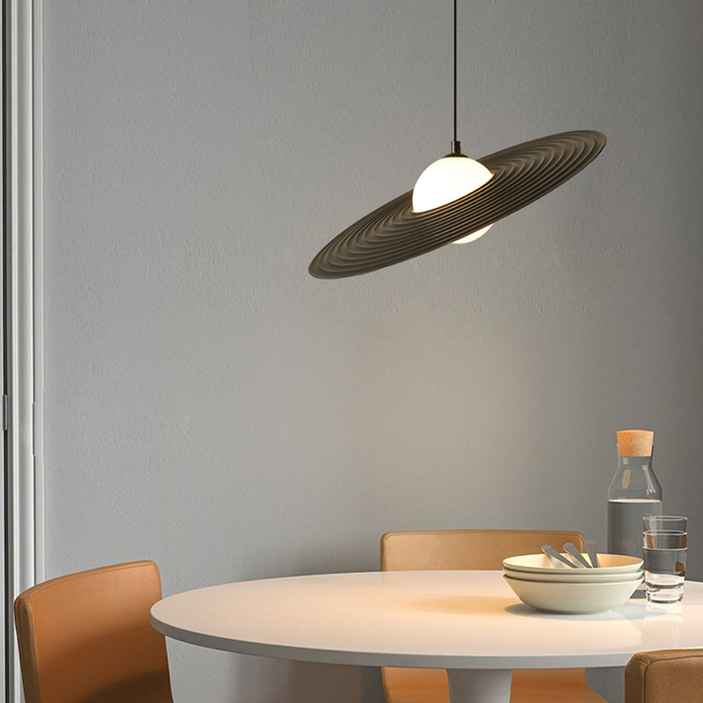Cairns Minimalist Star Ring Metal Pendant Light,Black/White - Lumpaz