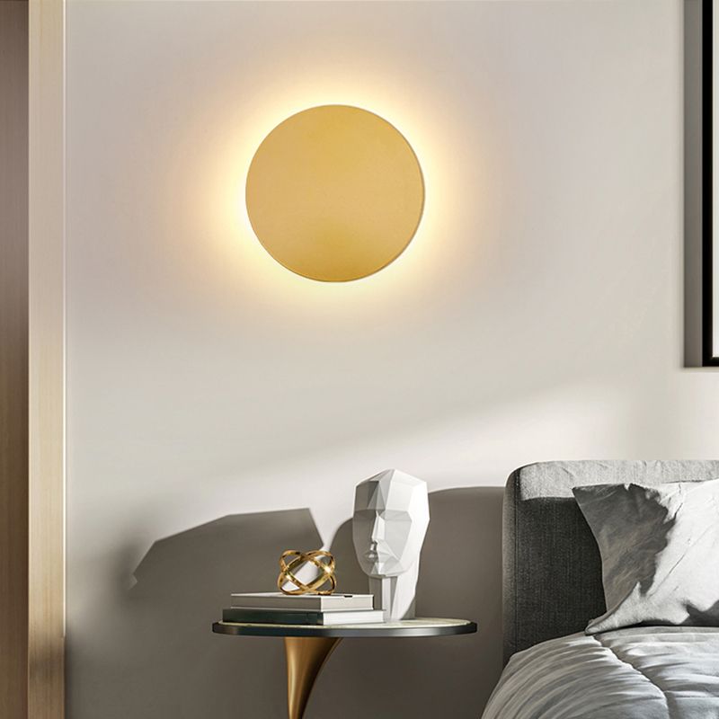Orr Modern Round Wall Mounted Lamp, Metal, Bedside/Living Room - Lumpaz