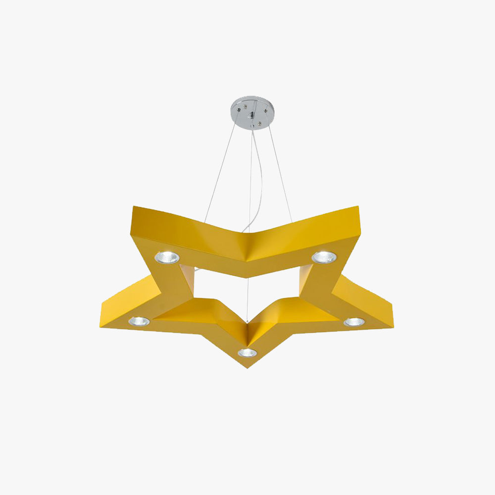 Minori Five-Pointed Star Colorful Metal Kids Pendant Light - Lumpaz