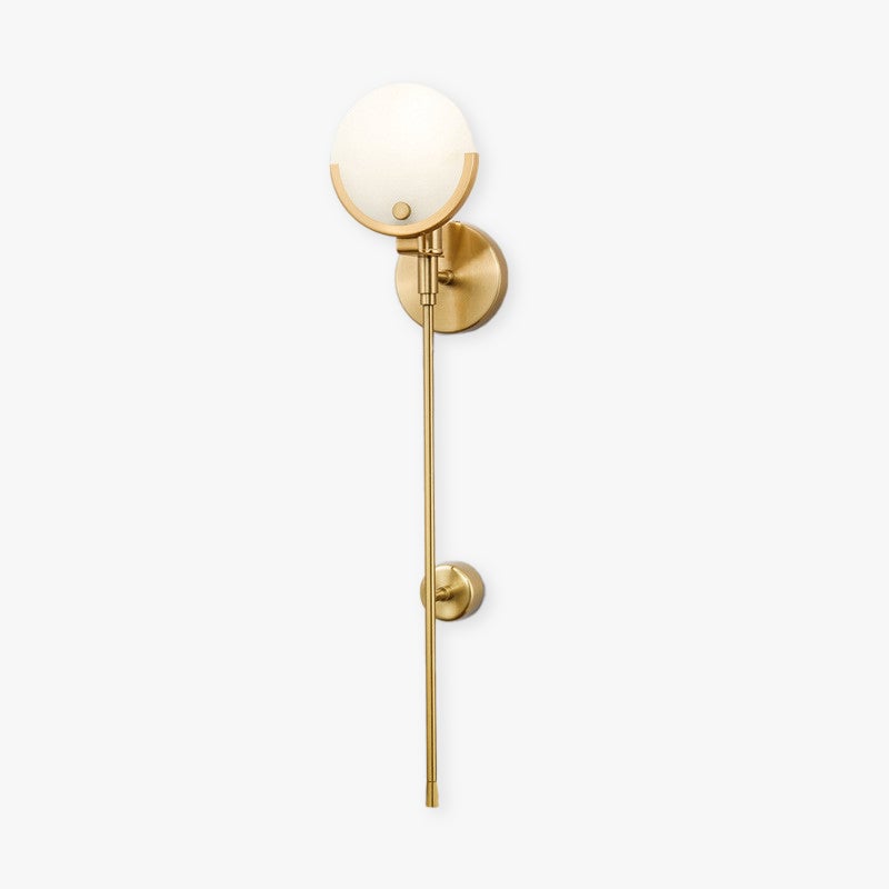 Valentina Modern Ball Metal/Dolomite LED Wall Lamp, Gold - Lumpaz