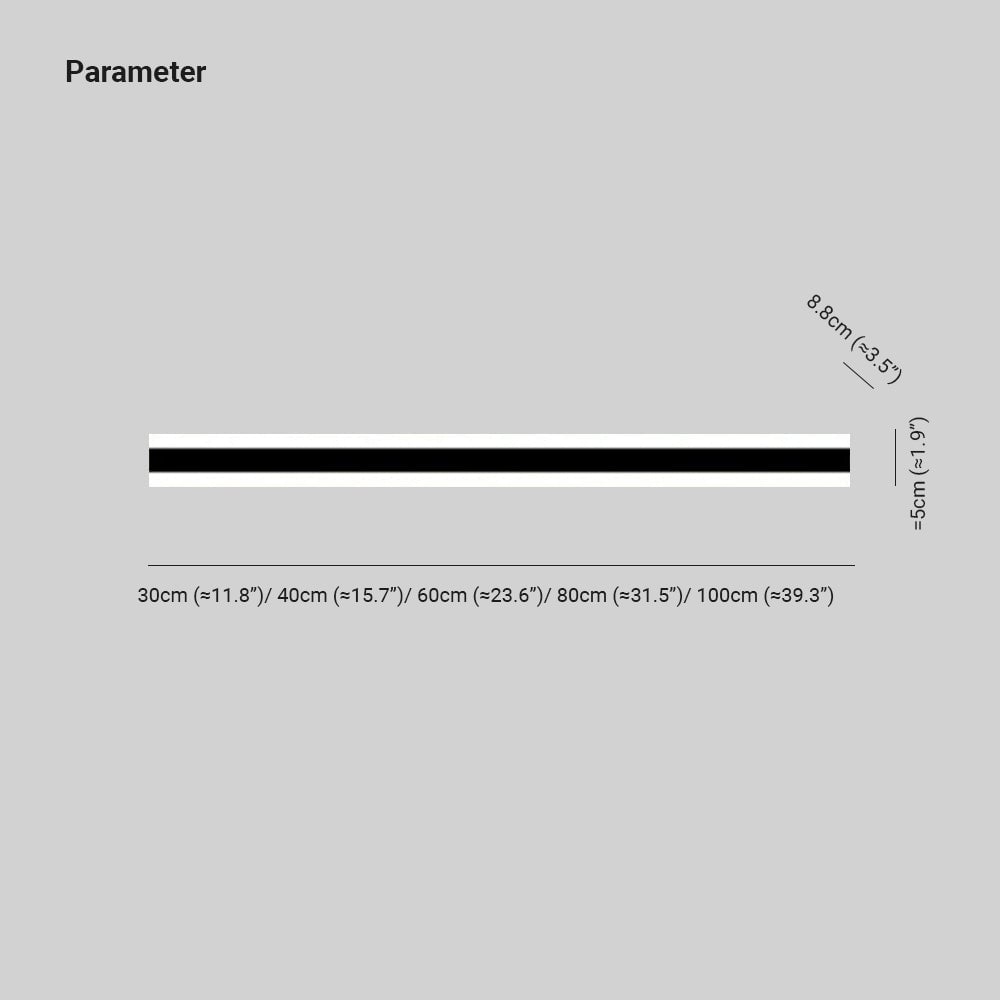 Edge Minimalist Linear Metal/Acrylic Wall Lamp, Bathroom - Lumpaz