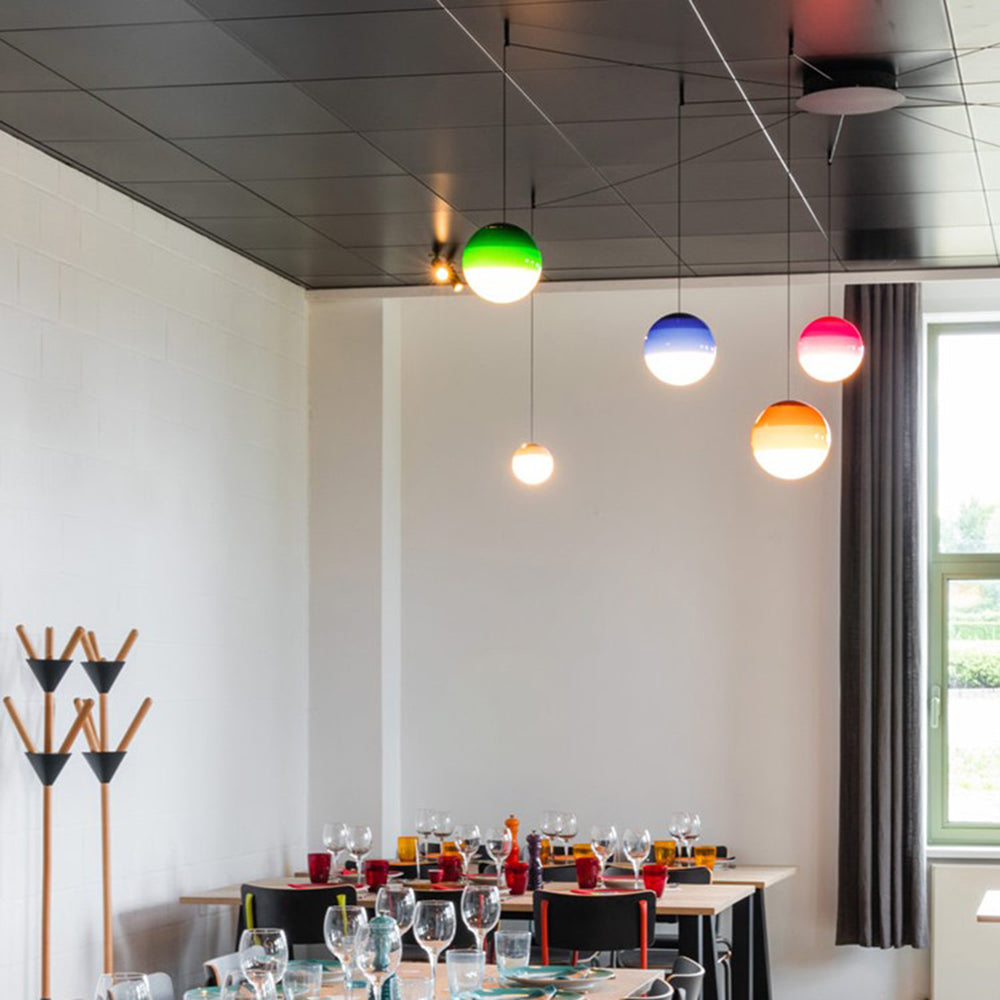 Hailie Contemporary Colorful Glass Bubble Pendant Light - Lumpaz
