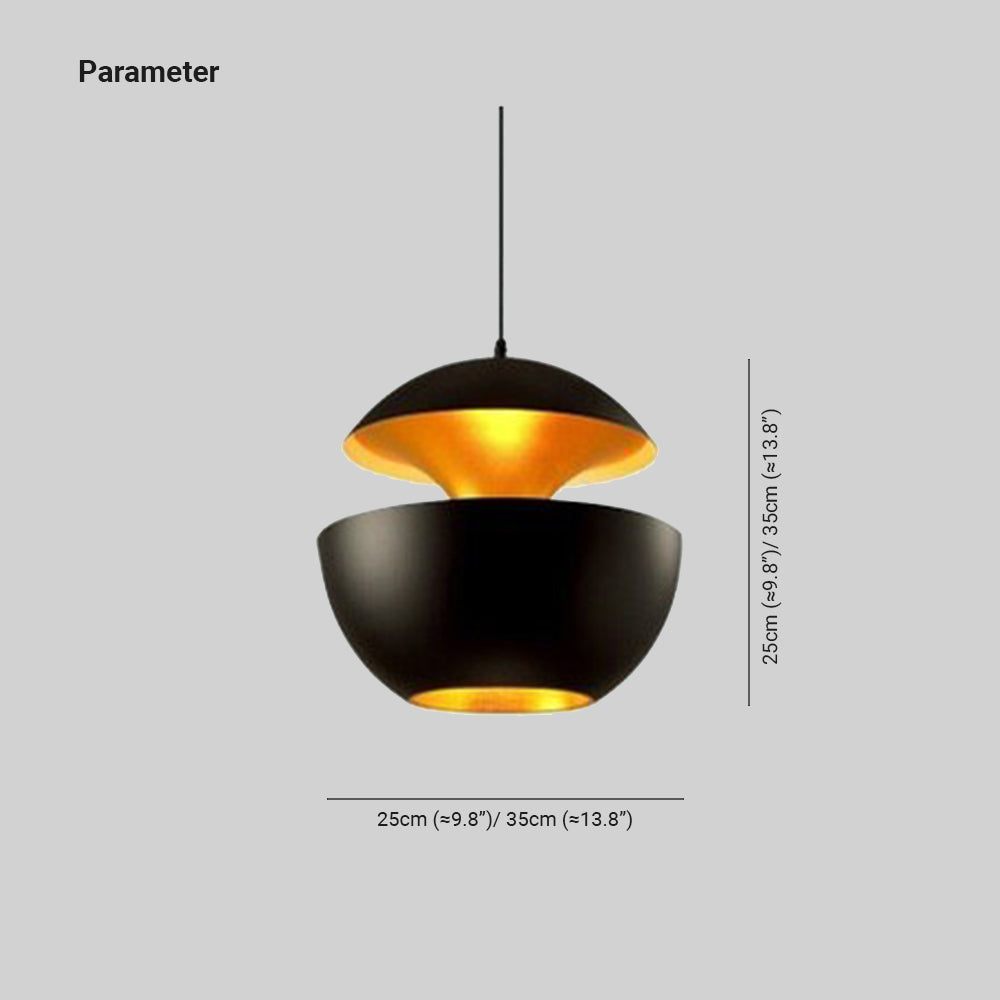 Nazifa Metal Modern Pendant Light, Black / White - Lumpaz