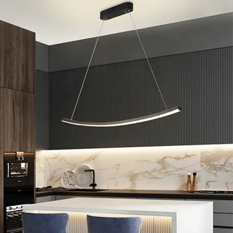 Minimalist Linear Metal Pendant Light - Lumpaz