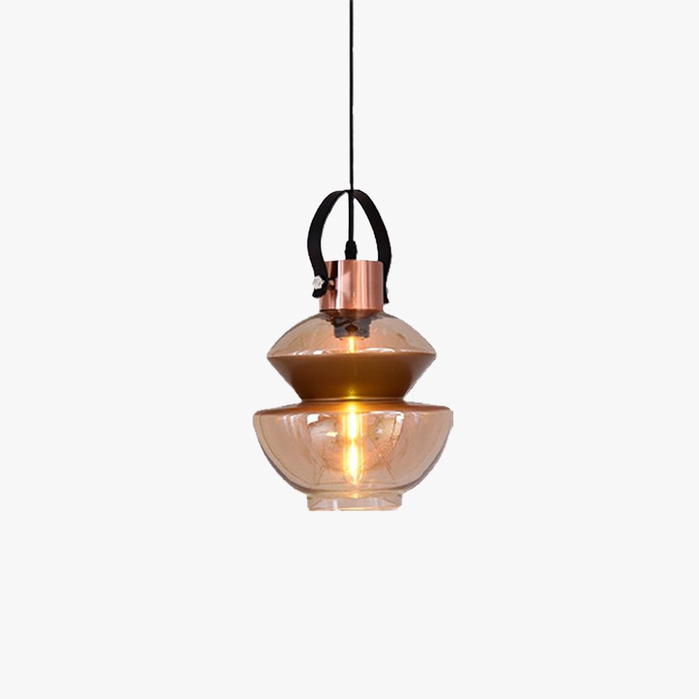 Alessio Copper Clear Glass Pendant Light - Lumpaz
