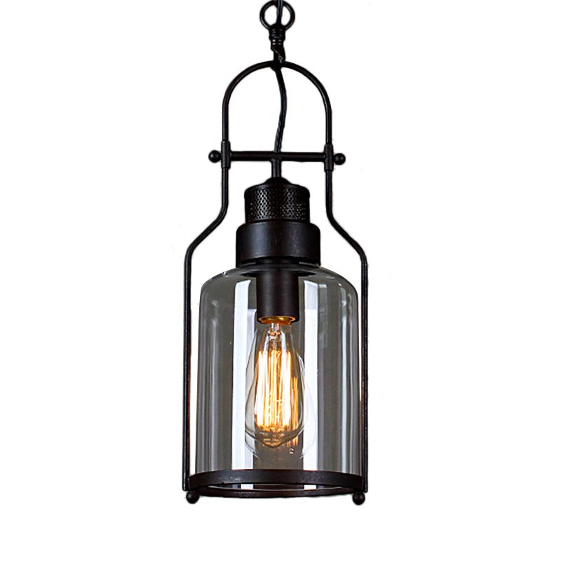 Austin Vintage Industrial Pendant Light, Black/Rust - Lumpaz