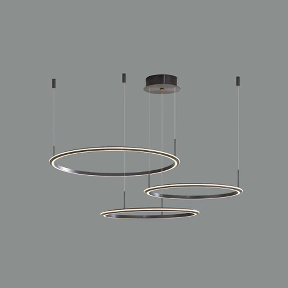 Arisha Minimalist Ring Metal Pendant Light, Black - Lumpaz