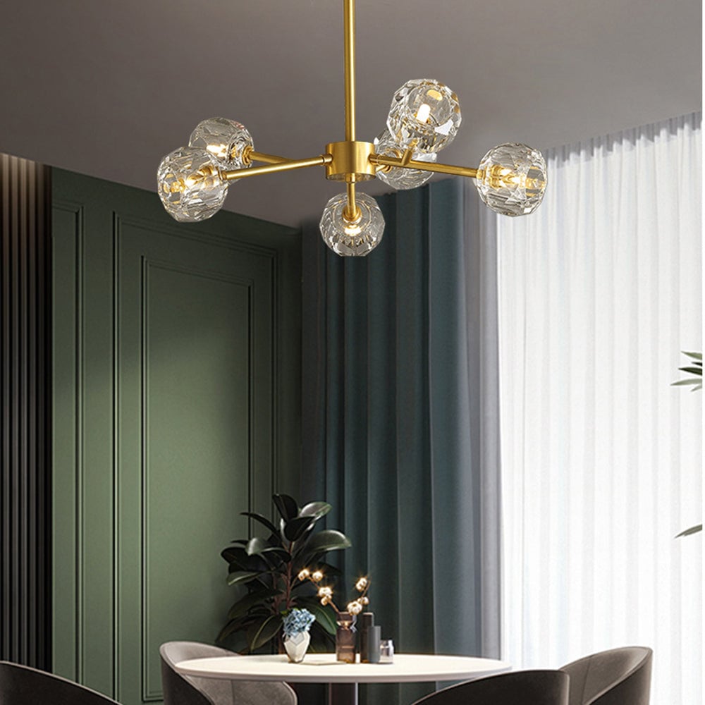Valentina Modern Blown Metal Pendant Light, Gold - Lumpaz