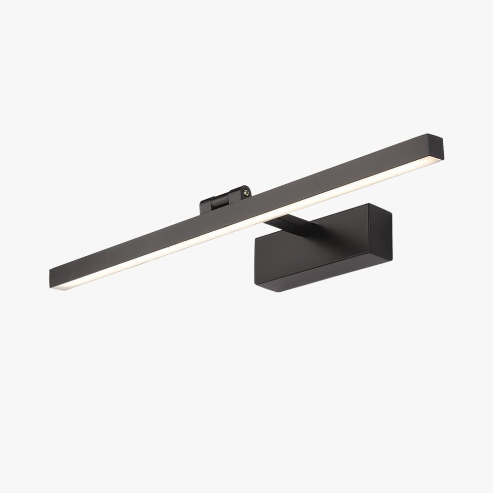 Edge Wall Lamp Linear Mirror Front Vanity, Black/White, Bathroom - Lumpaz