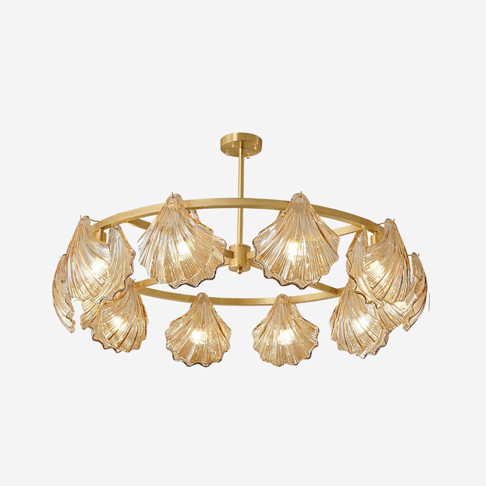Kirsten Modern Annular Metal And Glass Pendant Light, Black/Gold - Lumpaz