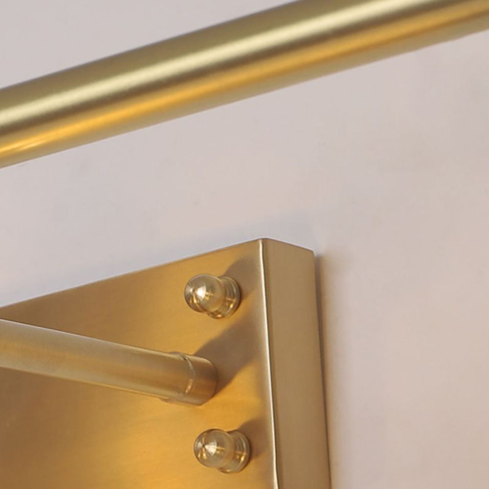 Kristy Wall Lamp Modern Mirror Front Vanity, Metal/Crystal, Gold, Bathroom - Lumpaz