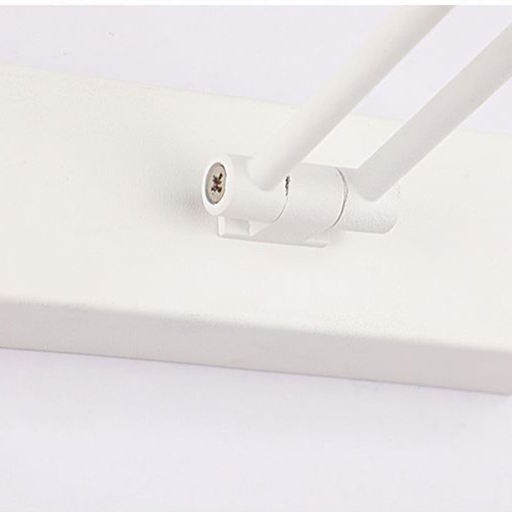 Edge Minimalist Rectangular Metal Wall Lamp, White/Black, Bathroom - Lumpaz