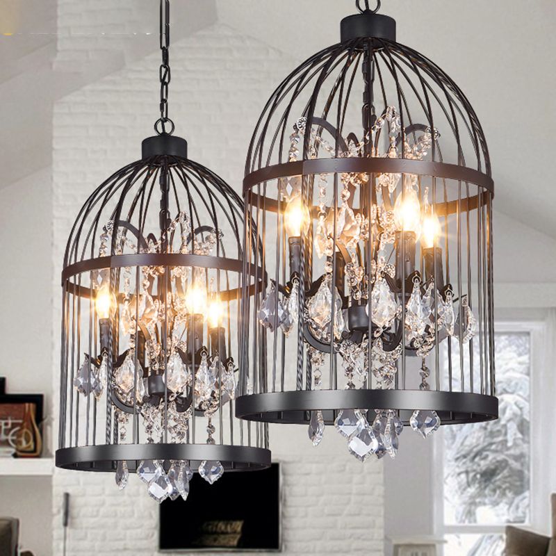 Cooley Designer Industrial Vintage Birdcage Pendant Light - Lumpaz
