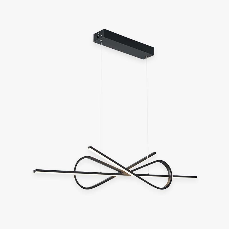 Bouvet Modern Minimalist Nordic Bow-tie Metal Pendant Light, White/Black - Lumpaz