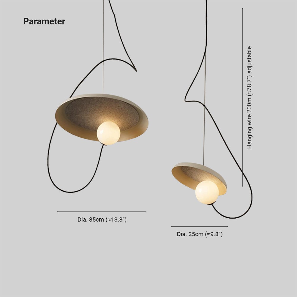 Avi Pendant Lights Stylish Art Deco, Black/White/Copper, Living Room - Lumpaz