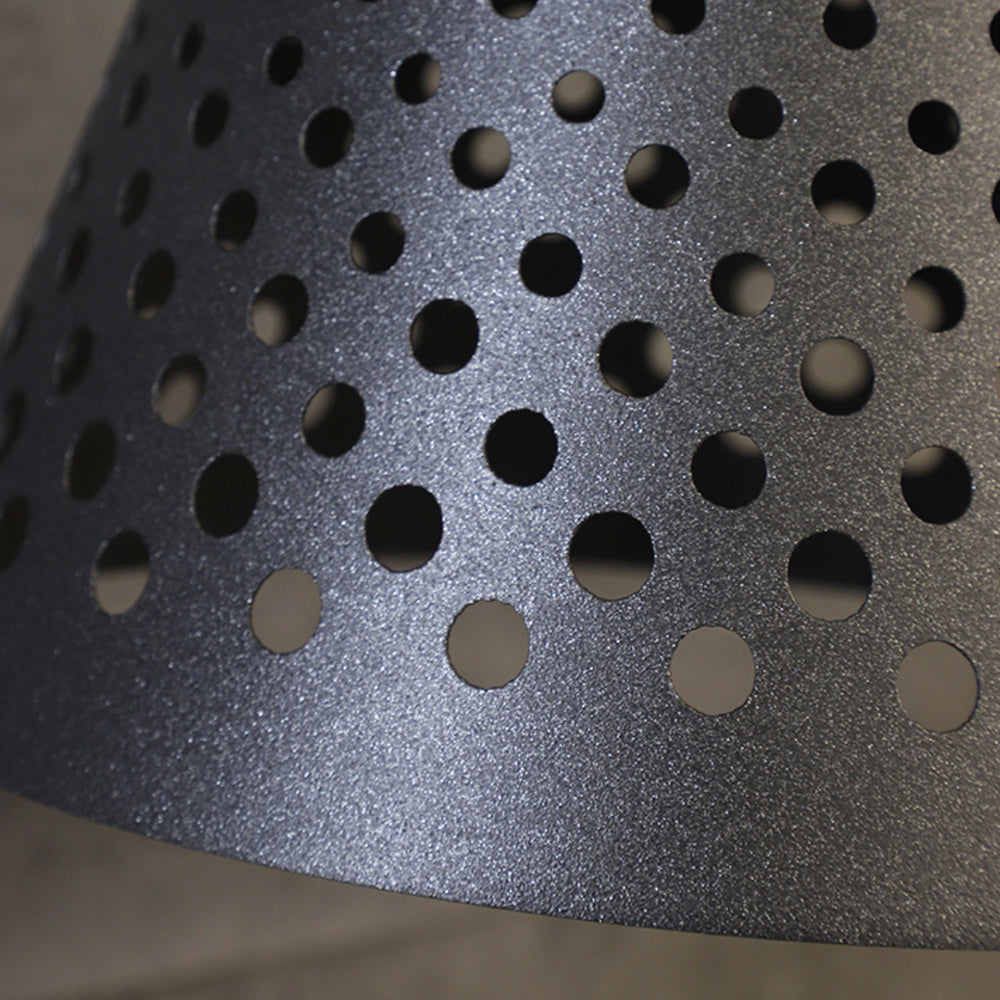 Carins Industrial Hollow Metal Outdoor Wall Lamp, Black - Lumpaz