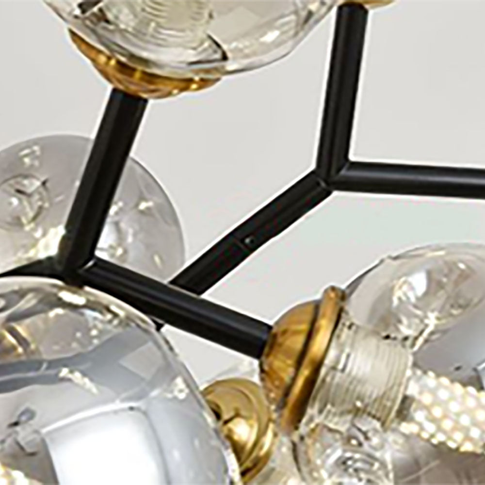 Valentina Decorative LED Glass Bubble Pendant Light, Amber - Lumpaz