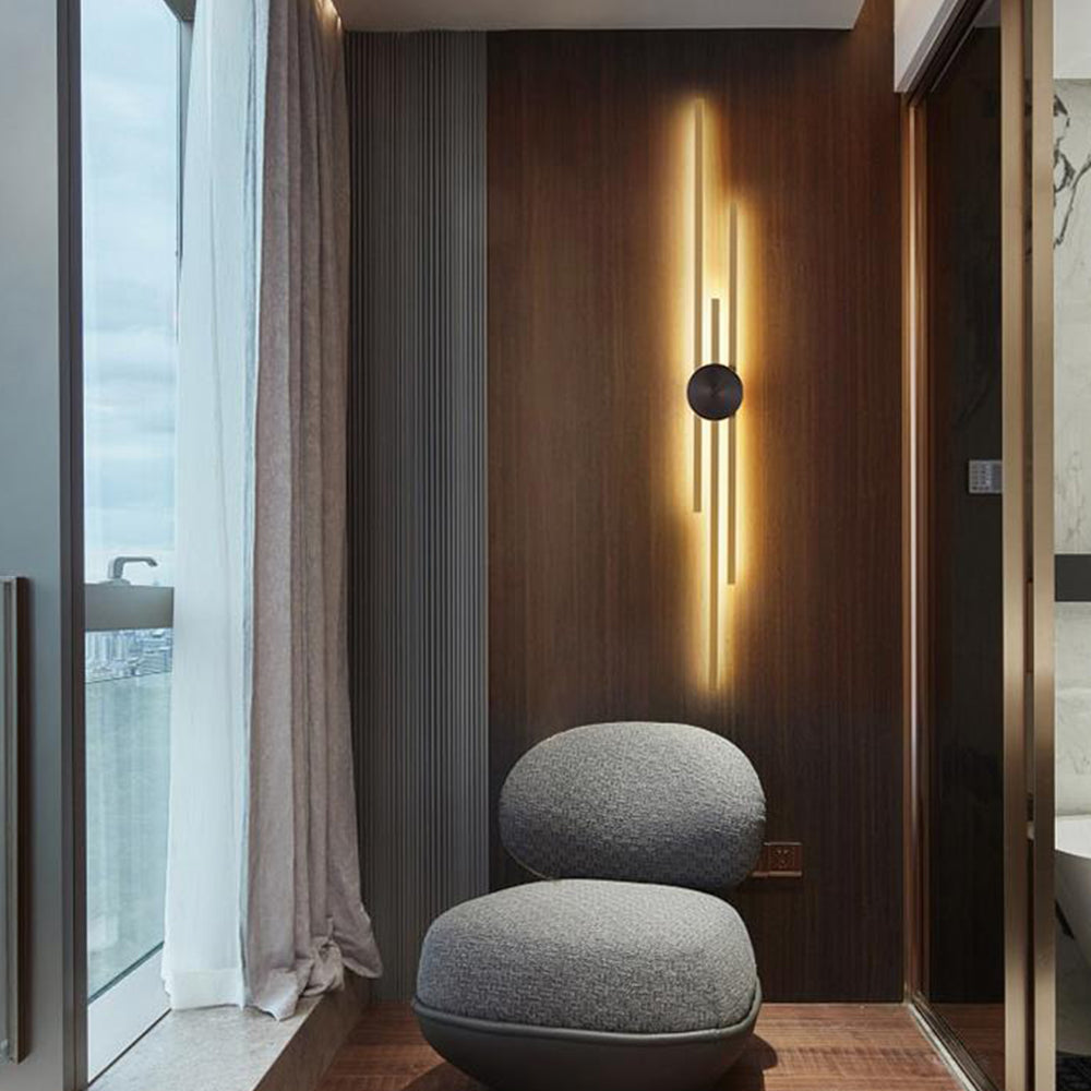 Alana Modern Linear 2 Color Metal Wall Lamp - Lumpaz