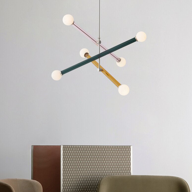 Avi Modern Metal/Glass Creative Children Bedroom Pendant Light Adjustable - Lumpaz