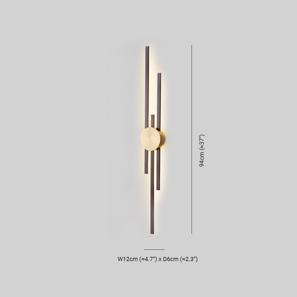 Alana Modern Linear 2 Color Metal Wall Lamp - Lumpaz