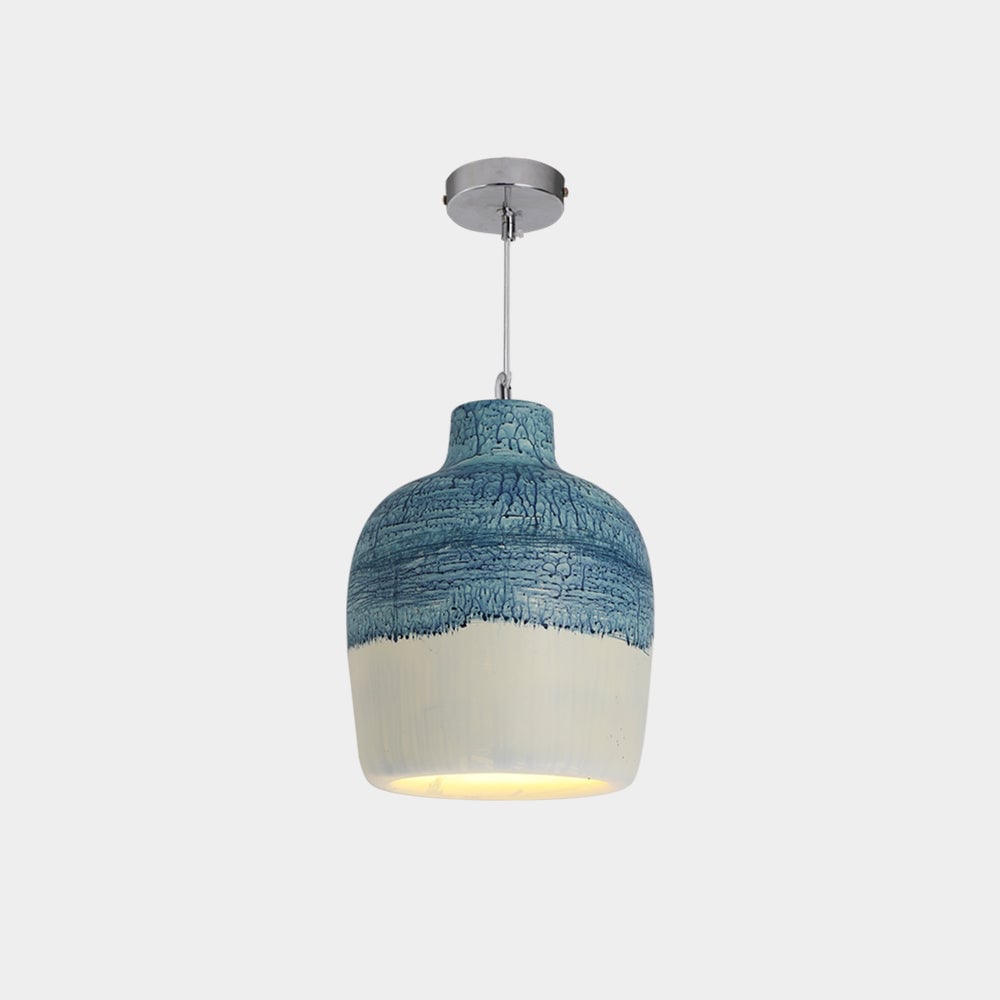 Byers Wabi Sabi Jar Shaped Resin Pendant Light, 4 Color - Lumpaz