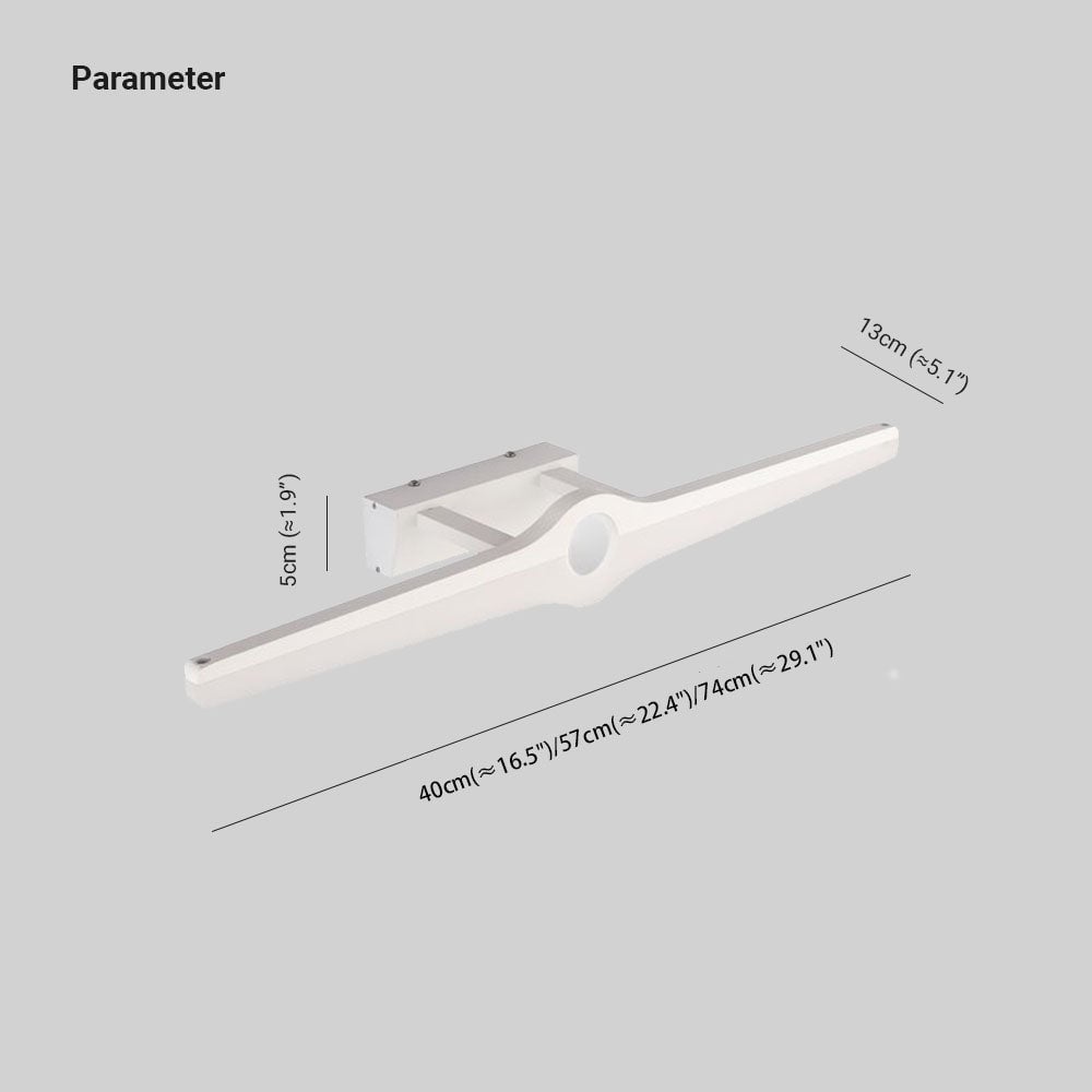 Leigh Decorative Modern Metal/Acrylic Wall Lamp, Black/White, Bathroom - Lumpaz