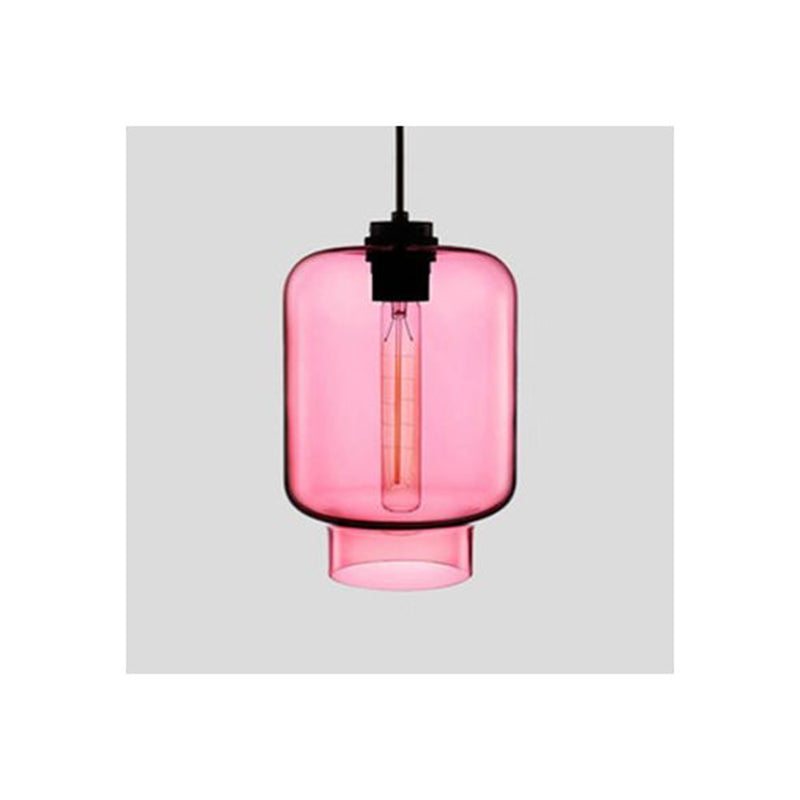 Zaid Modern Art Deco LED Cylindrical Metal/Glass Pendant Light - Lumpaz