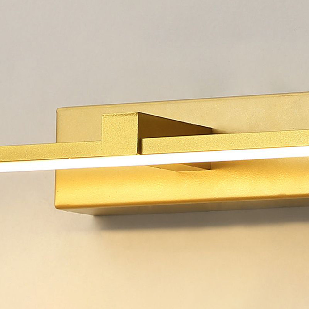 Leigh Modern Linear Mirror Vanity Wall Lamp Gold Bathroom Bedroom - Lumpaz
