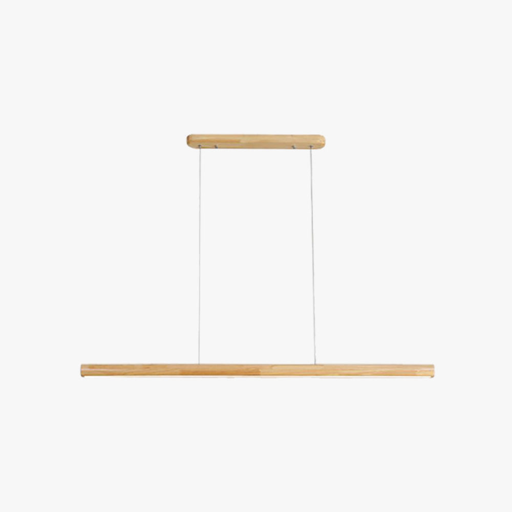 Ozawa Designer Linear Rod Shaped Pendant Light, Wood - Lumpaz