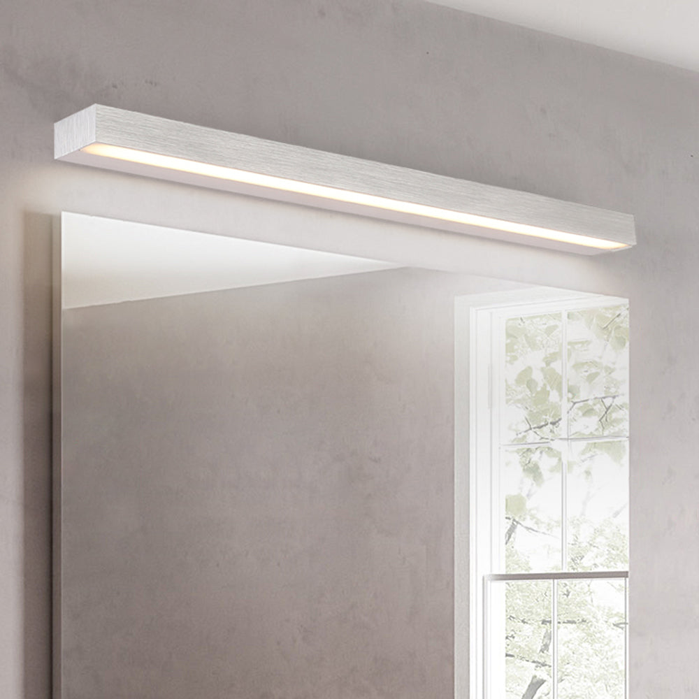 Edge Wall Lamp Linear Minimalist Mirror Front, White, Bathroom - Lumpaz