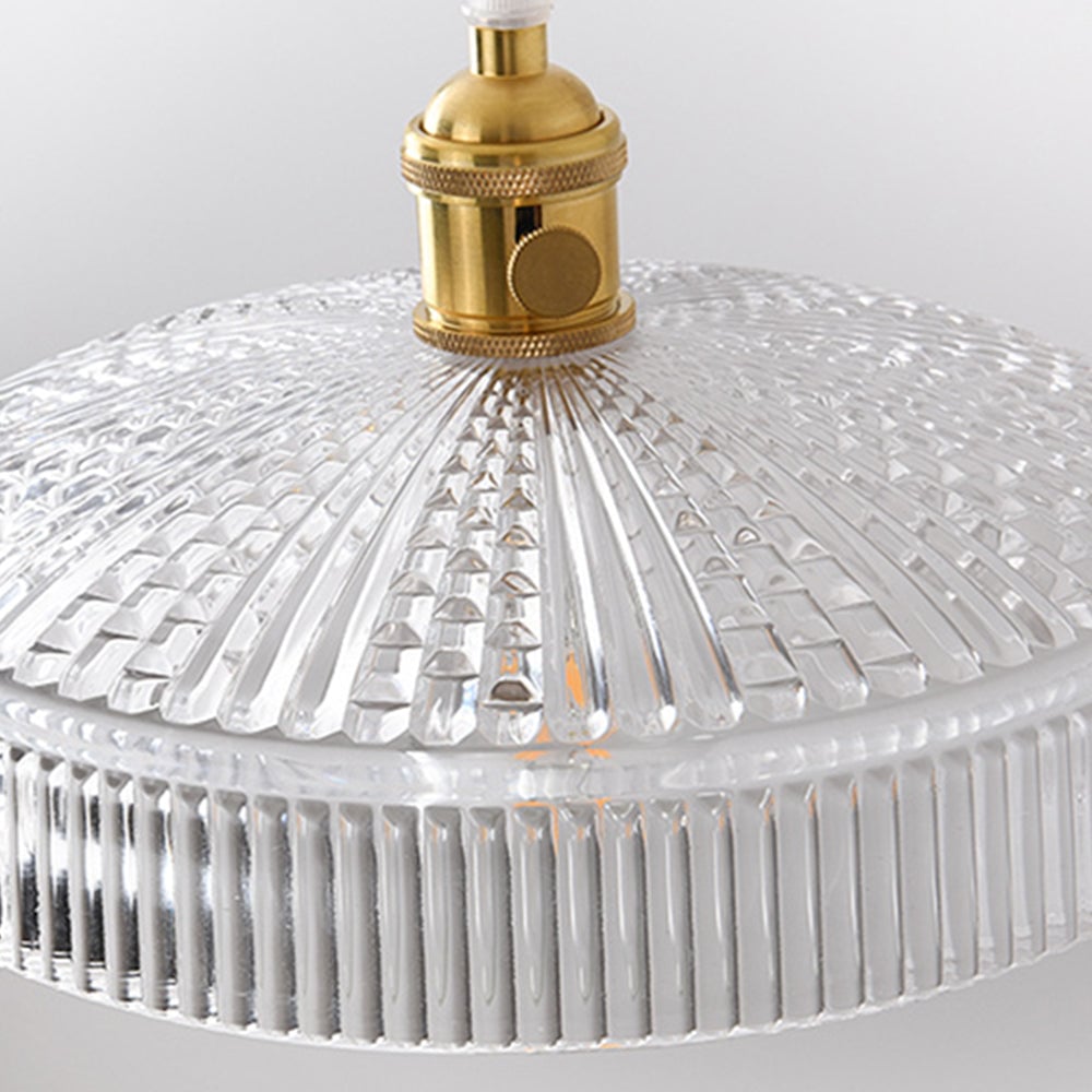 Hailie Art Deco Blown Brass & Glass Pendant Light, 7 Styles - Lumpaz